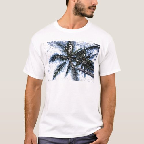 Pop Art Palm Tree T_Shirt