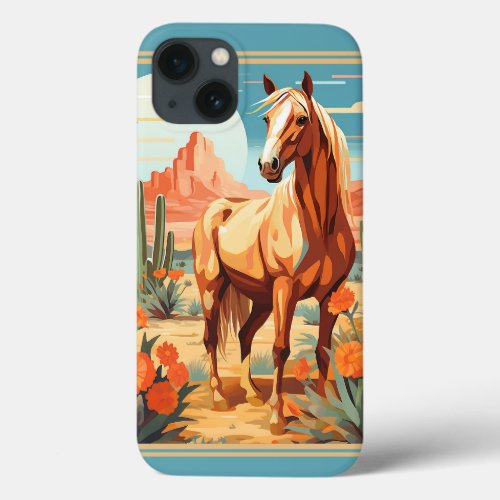 Pop Art Palomino Desert Horse iPhone 13 Case