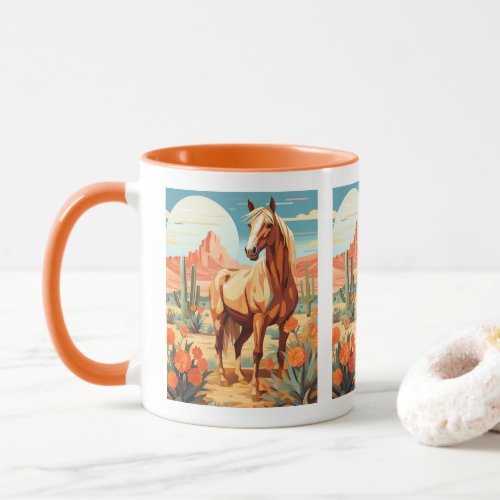 Pop Art Palomino Desert Horse Mug