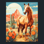 Pop Art Palomino Desert Horse Poster<br><div class="desc">Introducing our Pop Art Palomino Desert Horse Poster,  a vibrant tribute to equine beauty and pop culture. This poster showcases a Palomino horse against a desert landscape,  infused with bold pop art elements. Perfect for enthusiasts of eclectic decor,  this poster injects energy and color into any space.</div>
