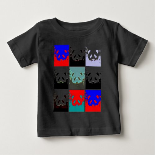 Pop Art Panda Baby T_Shirt