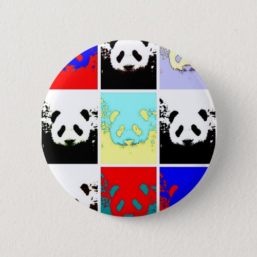 Pop Art Panda Button