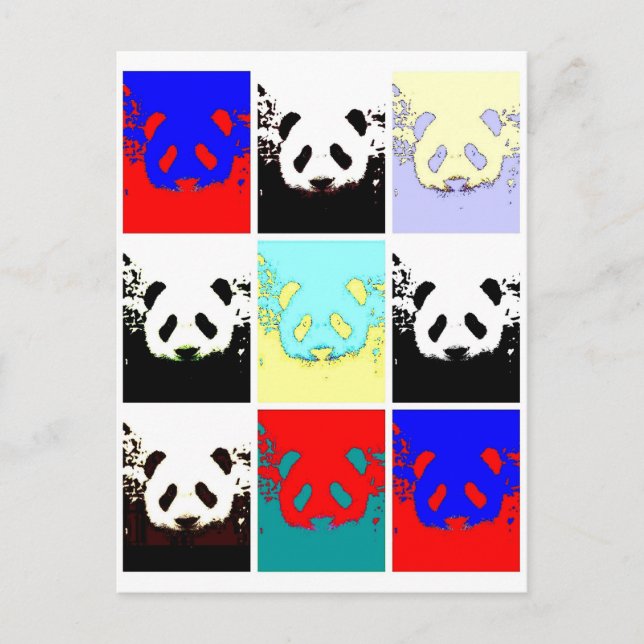 Pop Art Panda Postcard (Front)