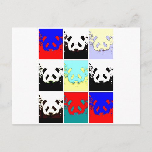 Pop Art Panda Postcard