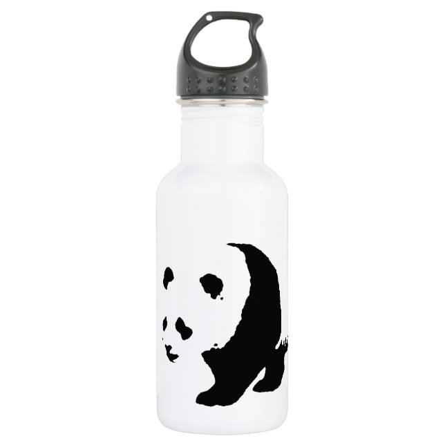 Pop Art Panda Stainless Steel Water Bottle (Front)