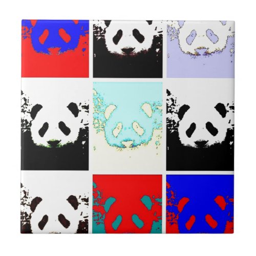 Pop Art Panda Tile