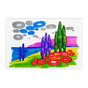 Pop Art Paradise – Bold Graphic Landscape