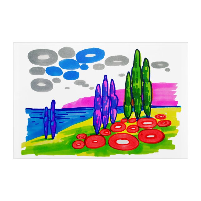 Pop Art Paradise – Bold Graphic Landscape (Front)