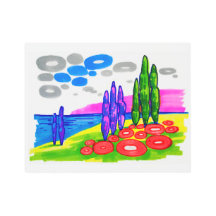 Pop Art Paradise – Bold Graphic Landscape