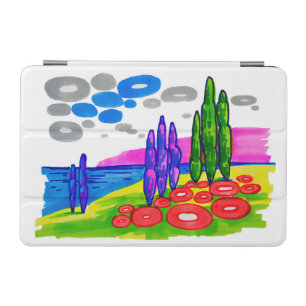 Pop Art Paradise – Bold Graphic Landscape iPad Mini Cover