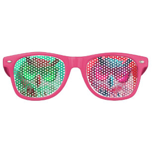 Pop art party owls retro sunglasses