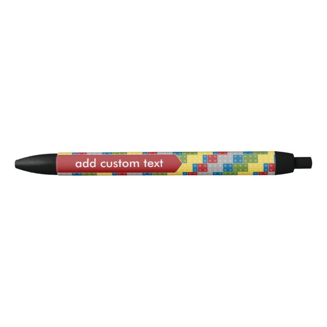 Pop Art Pattern Colorful Bricks for Boys Pen (Front)