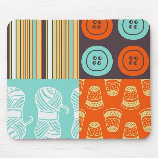 Pop-art pattern - sewing mouse pad (Front)