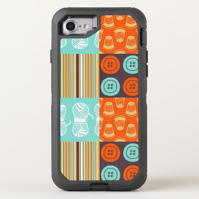 Pop-art pattern - sewing otterbox iPhone case (Back)