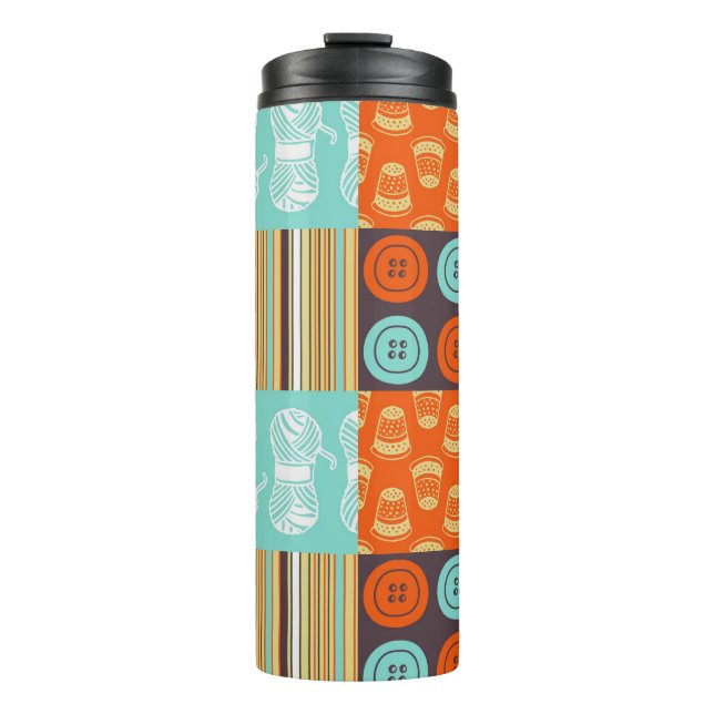 Pop-art pattern - sewing thermal tumbler (Front)