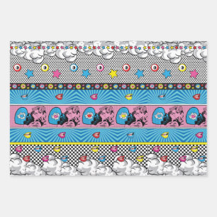 Pop Art Pattern Wrapping Paper Sheets