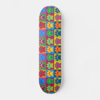 Pop Art Paws Skateboard Deck by Lisann52 at Zazzle