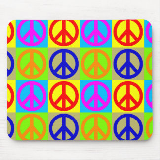 Pop Art Peace Sign Symbol Mousepad
