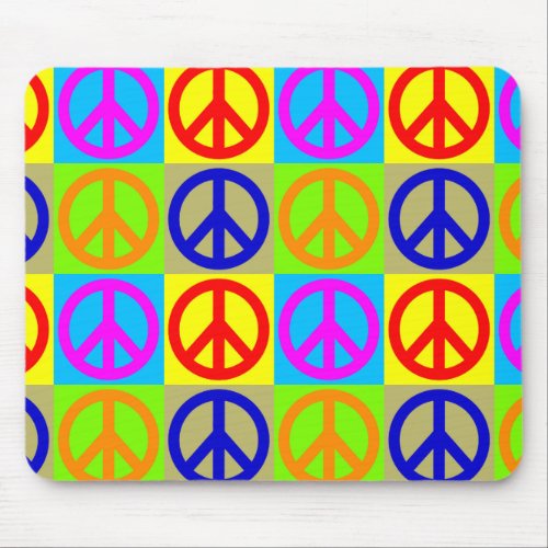 Pop Art Peace Sign Symbol Mousepad