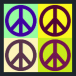 Pop Art Peace Sign Symbol Poster<br><div class="desc">Popular and Historical Symbols - Peace Sign Symbol Digital Pop Art Work</div>