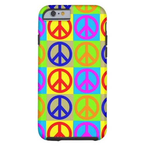 Pop Art Peace Sign Tough iPhone 6 Case