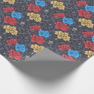 Pop Art Peonies Floral Wrapping Paper