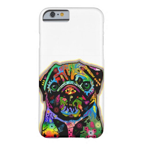 Pop Art Pet Pug Colorful Art Retro Barely There iPhone 6 Case