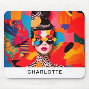 Pop Art Photo Collage Mouse Pad