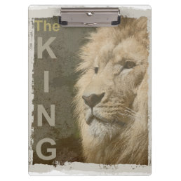 Pop Art Picture Lion Head The King Template Clipboard