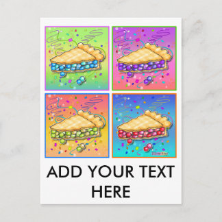 Pop Art Pie Postcard