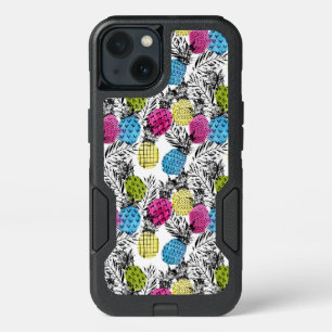 Pop Art Pineapples And Palm Leaves iPhone 13 Case
