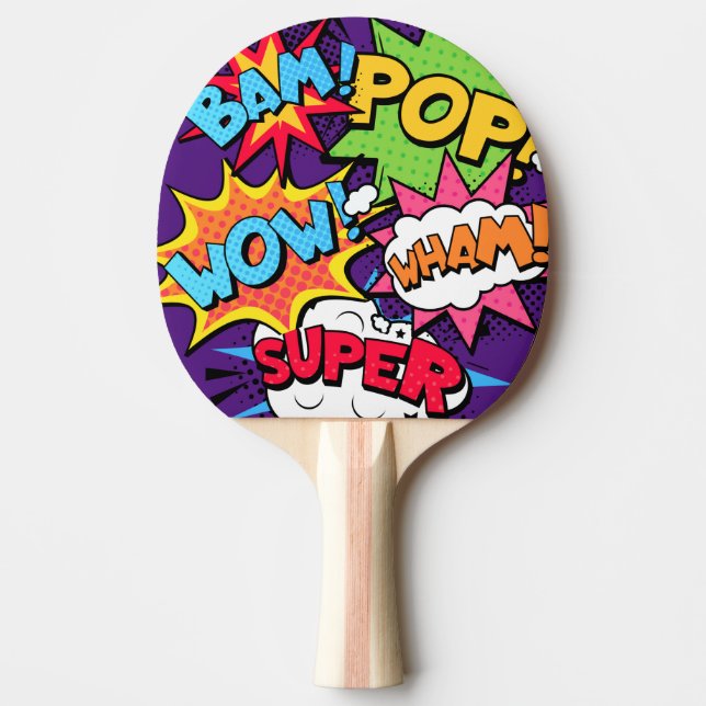 Pop Art Ping Pong Paddle (Front)
