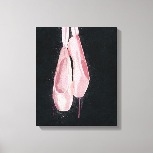 Pop Art Pink Ballet Shoes Canvas Print