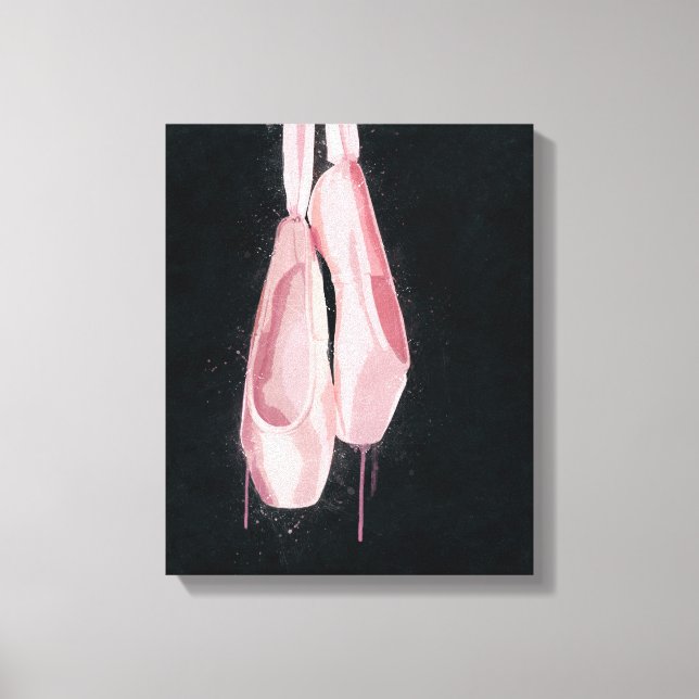 Pop Art Pink Ballet Shoes Canvas Print (Front)