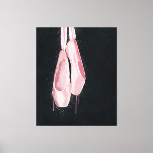 Pop Art Pink Ballet Shoes Canvas Print