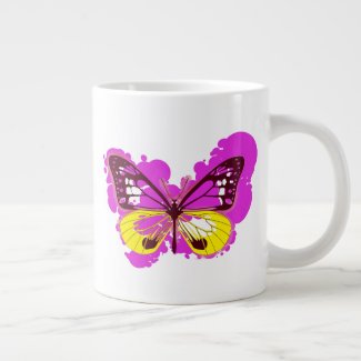 Pop Art Pink Butterfly Mug