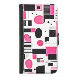Pop Art Pink Geometry Design Samsung Galaxy S5 Wallet Case