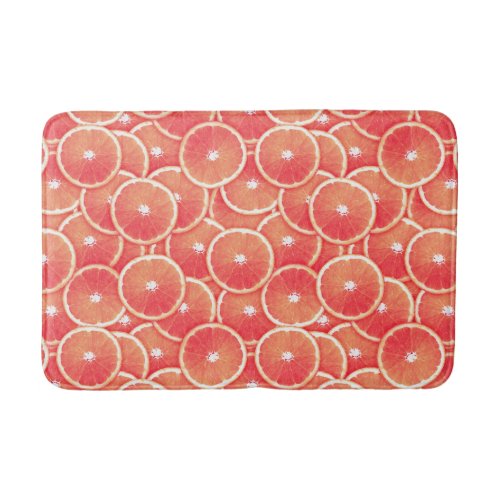 Pop Art Pink Grapefruit Slices Bath Mat