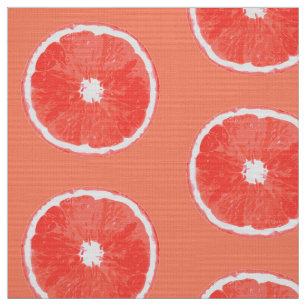 Pop Art Pink Grapefruit Slices - light coral pink Fabric