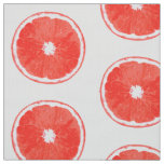 Pop Art Pink Grapefruit Slices - white background Fabric