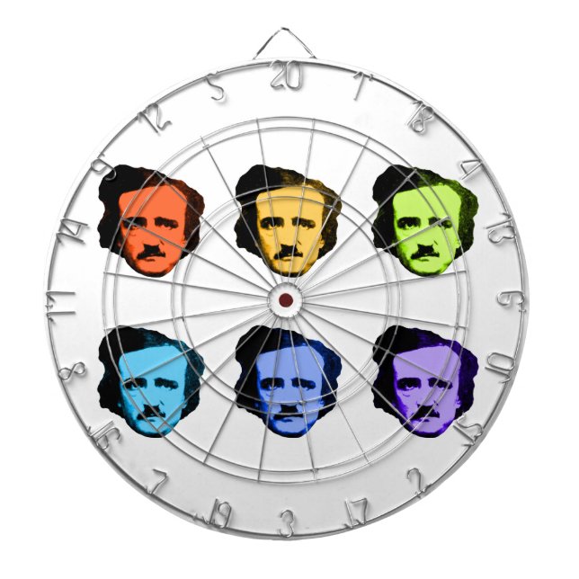 Pop Art Poe Dartboard With Darts (Front)