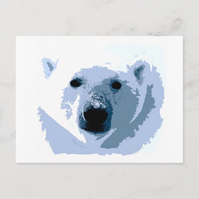 Pop Art Polar Bear Postcard (Front)