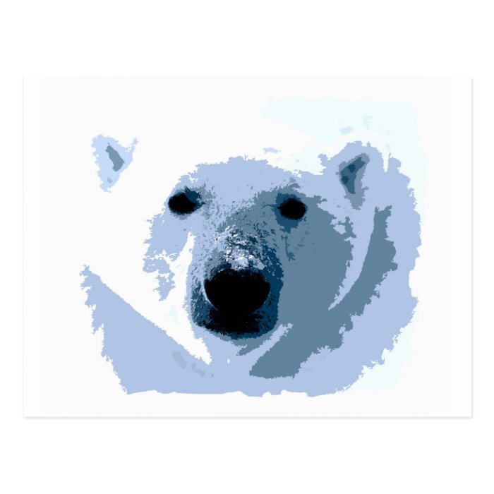 Pop Art Polar Bear Postcards