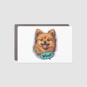Pop Art Pomeranian � Retro Comic Dog Car Magnet