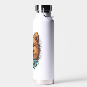 Pop Art Pomeranian � Retro Comic Dog Water Bottle
