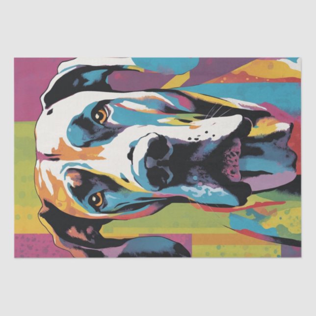 Pop Art Pooch: Great Dane Glamour Tissue Paper (Front)