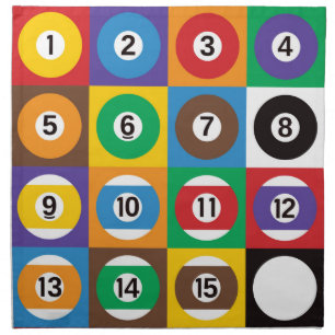 Pop Art Pool Balls Napkin