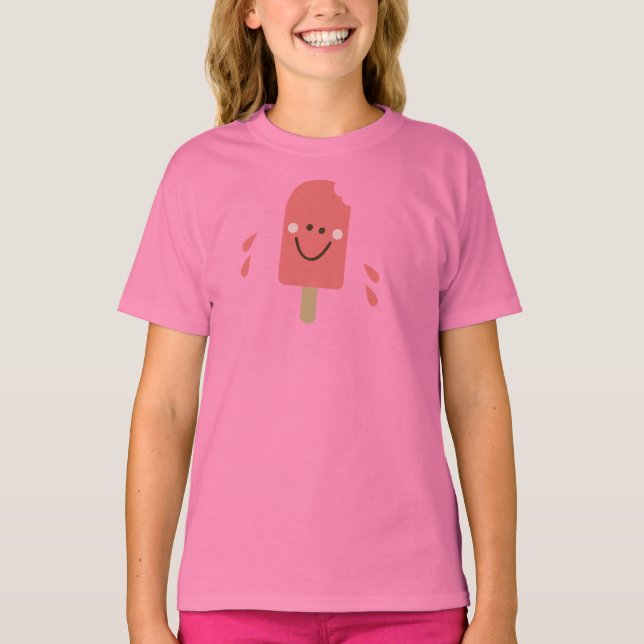 pop-art popsicle art t-shirt for girls (Front)