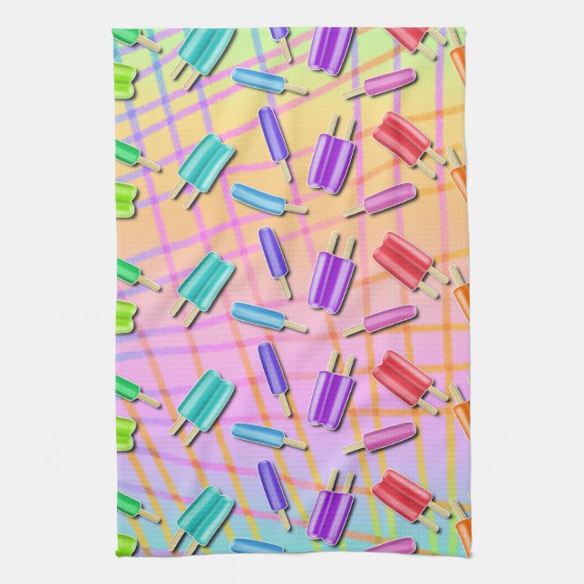 POP ART POPSICLES KITCHEN TOWEL (Vertical)