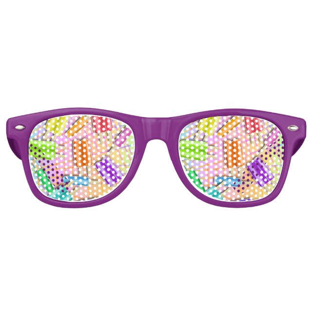 POP ART POPSICLES RETRO SUNGLASSES (Front)